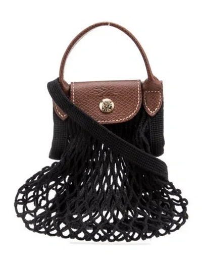Pre-owned Longchamp Bucket Bag In Black