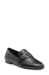 Longchamp Buckle Strap Loafer In Black