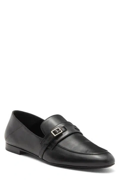 Longchamp Buckle Strap Loafer In Black