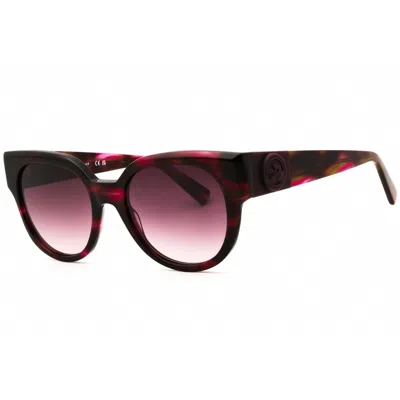 Longchamp Burgundy Gradient Round Ladies Sunglasses Lo779sn 234 53 In ["grey","brown"]
