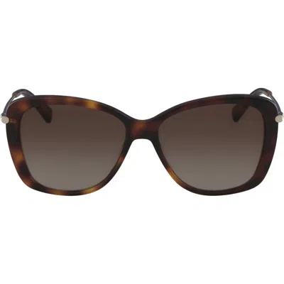 Longchamp Butterfly Gradient Sunglasses In Blonde Havana