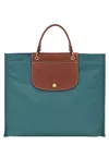 Longchamp Cabas Recycled Canvas Top Handle Tote