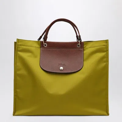 Longchamp Cabas Large Canvas Tote In Green