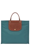 Longchamp Cabas Recycled Canvas Top Handle Tote In Cedar