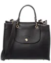 Longchamp Cabas Small Leather Handbag In Black