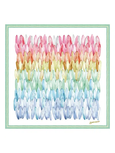 Longchamp Camaïeu De Surf Silk Scarf In Multi
