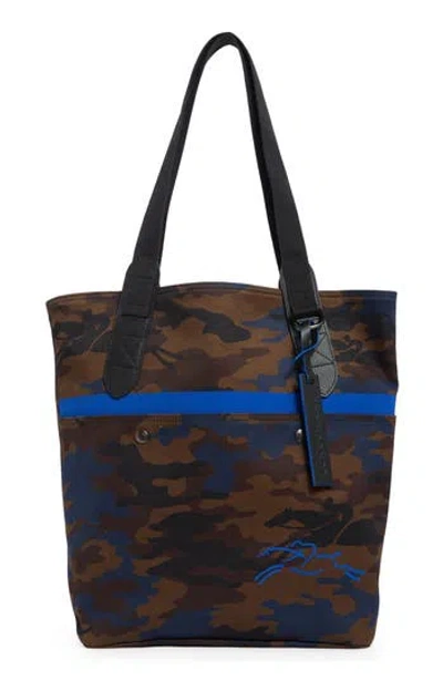 Longchamp Camo Twill Tote In Multi