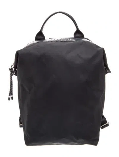 Pre-owned Longchamp Canvas Backpack In Black