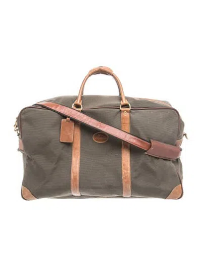 Pre-owned Longchamp Canvas Carry On In Brown