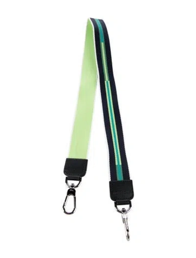 Pre-owned Longchamp Canvas Handbag Strap In Green