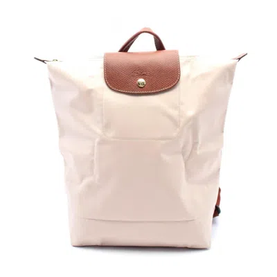 Pre-owned Longchamp Canvas Leather Backpack () In Multi