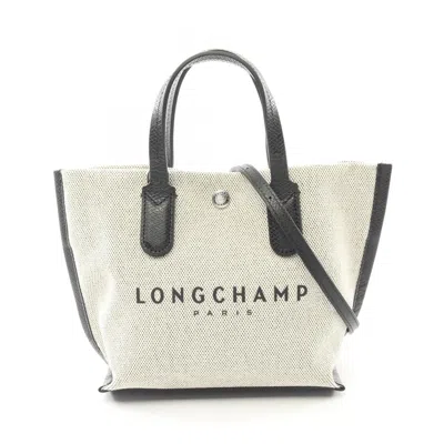 Pre-owned Longchamp Canvas Leather Handbag ()