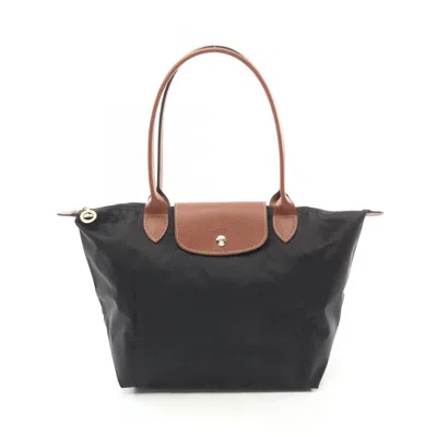 Pre-owned Longchamp Canvas Leather Tote Bag ()