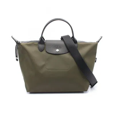 Pre-owned Longchamp Canvas Leather Tote Bag ()