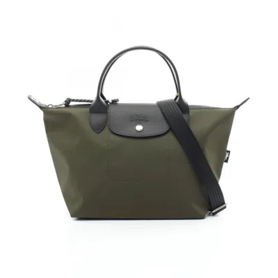 Pre-owned Longchamp Canvas Leather Tote Bag ()