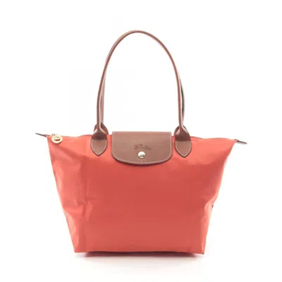 Pre-owned Longchamp Canvas Leather Tote Bag () In Brown