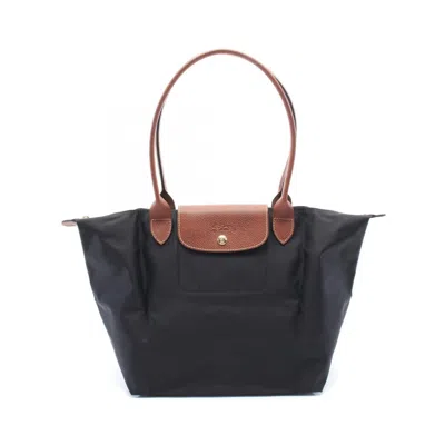 Pre-owned Longchamp Canvas Leather Tote Bag () In Multi