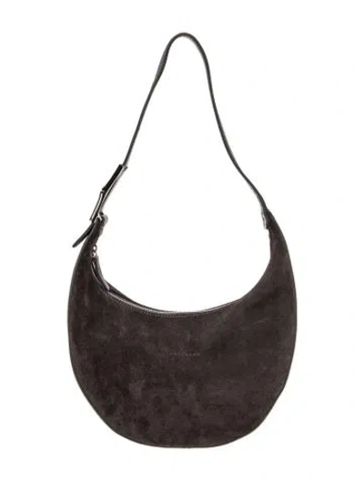 Pre-owned Longchamp Canvas Shoulder Bag In Grey