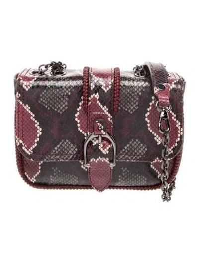 Pre-owned Longchamp Canvas Shoulder Bag In Multi