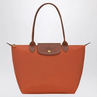 Longchamp Canvas Tote Bag In Brown