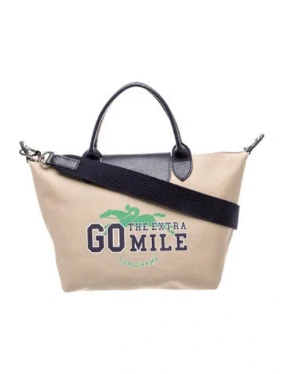 Pre-owned Longchamp Canvas Tote In Black