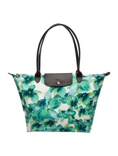 Pre-owned Longchamp Canvas Tote In Multicolor