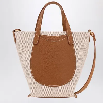 Longchamp Caramel Complice Crossbody Bag In Canvas In Neutral