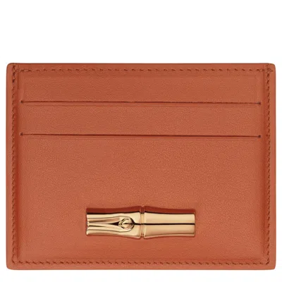 Longchamp Card Holder Le Roseau In Ecorce