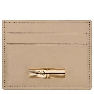Longchamp Card Holder Le Roseau In Brown