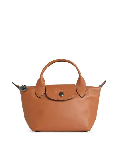 LONGCHAMP CASHEW LEATHER  HANDLE BAG