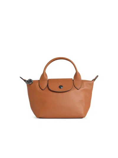 LONGCHAMP LONGCHAMP CASHEW LEATHER 'XS LE PLIAGE XTRA' HANDLE BAG