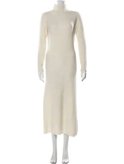 Pre-owned Longchamp Cashmere Long Dress In Neutral