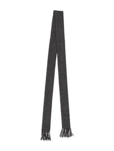 Pre-owned Longchamp Cashmere Scarf In Gray