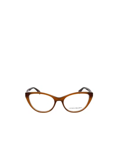 Longchamp Cat-eye Frame Glasses In Brown