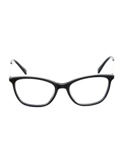 Pre-owned Longchamp Cat-eye Eyeglasses In Black