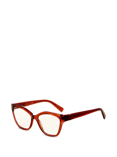 Longchamp Cat-eye Frame Glasses In Red