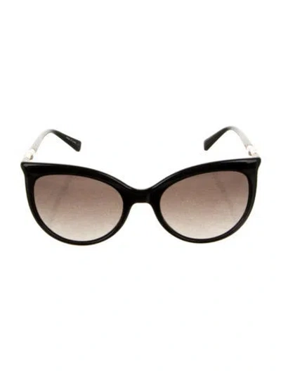 Pre-owned Longchamp Cat-eye Gradient Sunglasses In Black