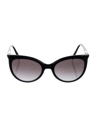 Pre-owned Longchamp Cat-eye Gradient Sunglasses In Black