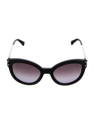 Pre-owned Longchamp Cat-eye Gradient Sunglasses In Black
