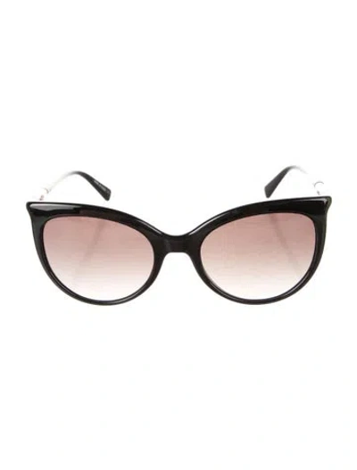 Pre-owned Longchamp Cat-eye Gradient Sunglasses In Black