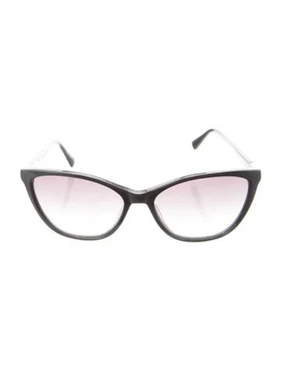 Pre-owned Longchamp Cat-eye Gradient Sunglasses In Black