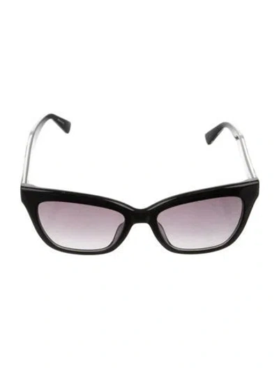 Pre-owned Longchamp Cat-eye Gradient Sunglasses In Black