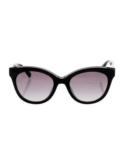 Pre-owned Longchamp Cat-eye Gradient Sunglasses In Black