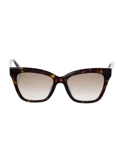 Pre-owned Longchamp Cat-eye Gradient Sunglasses In Black