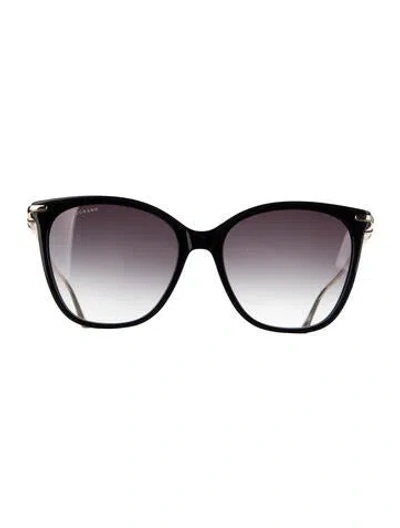 Pre-owned Longchamp Cat-eye Gradient Sunglasses In Black