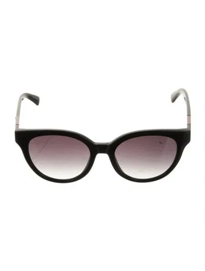 Pre-owned Longchamp Cat-eye Gradient Sunglasses In Black