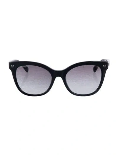 Pre-owned Longchamp Cat-eye Gradient Sunglasses In Black
