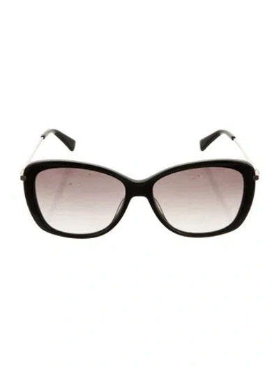 Pre-owned Longchamp Cat-eye Gradient Sunglasses In Black