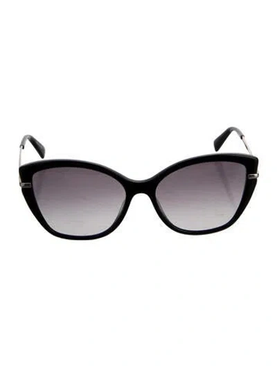 Pre-owned Longchamp Cat-eye Gradient Sunglasses In Black