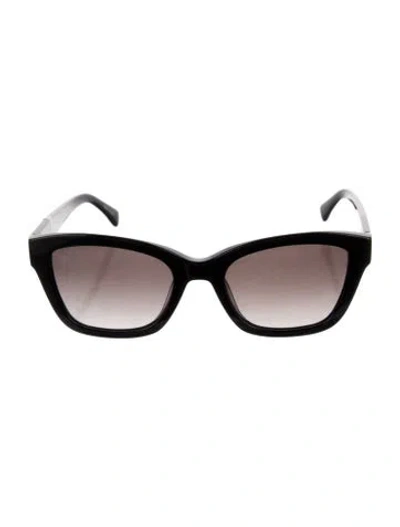 Pre-owned Longchamp Cat-eye Gradient Sunglasses In Black